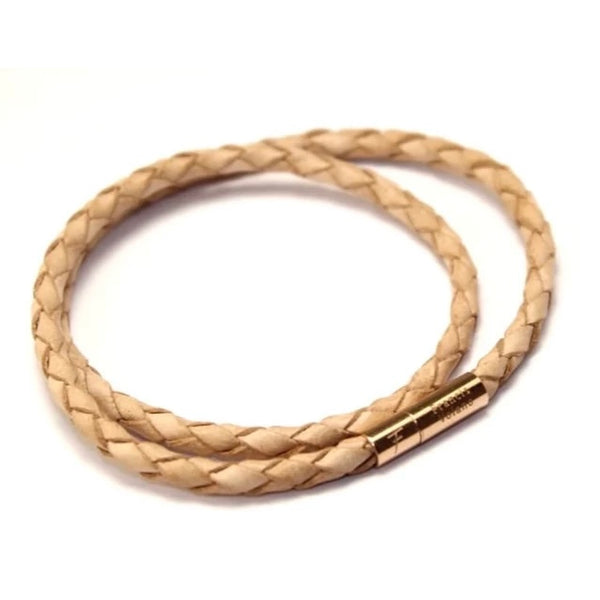 Läderarmband nude