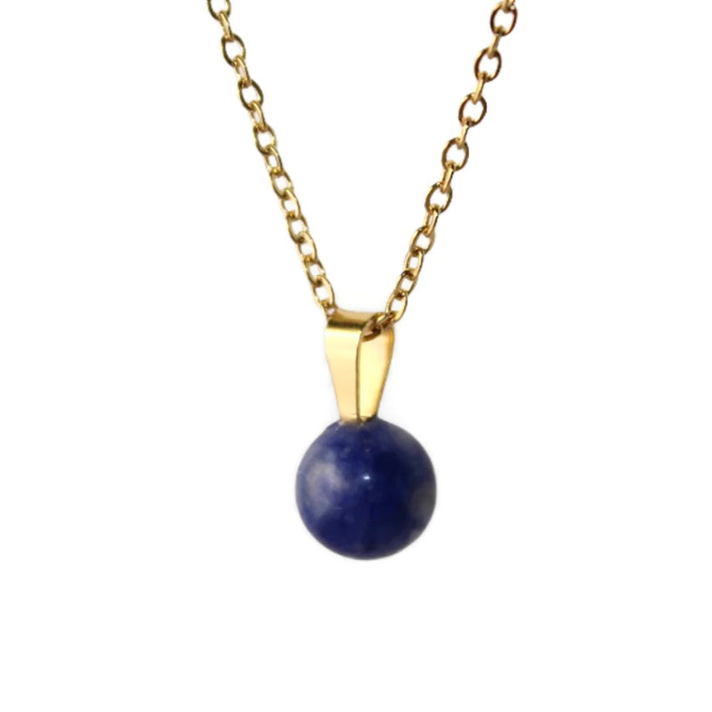 Sodalite pearl gold