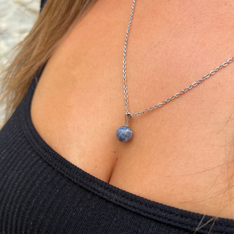 Sodalite pearl silver