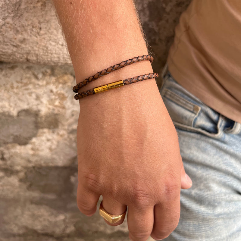 Läderarmband brun